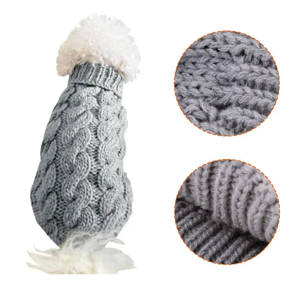 Pet Dog Sweater Small Dog Clothes Fashion Autumn Winter Solid Knitting Warm Comfortable Clothing Cat Puppy Clothes Costume