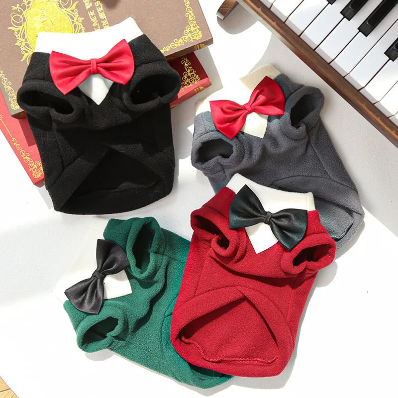 Formal Suits for Small Dogs and Cats – Tuxedo with Bow Tie, Weddings and Celebrations