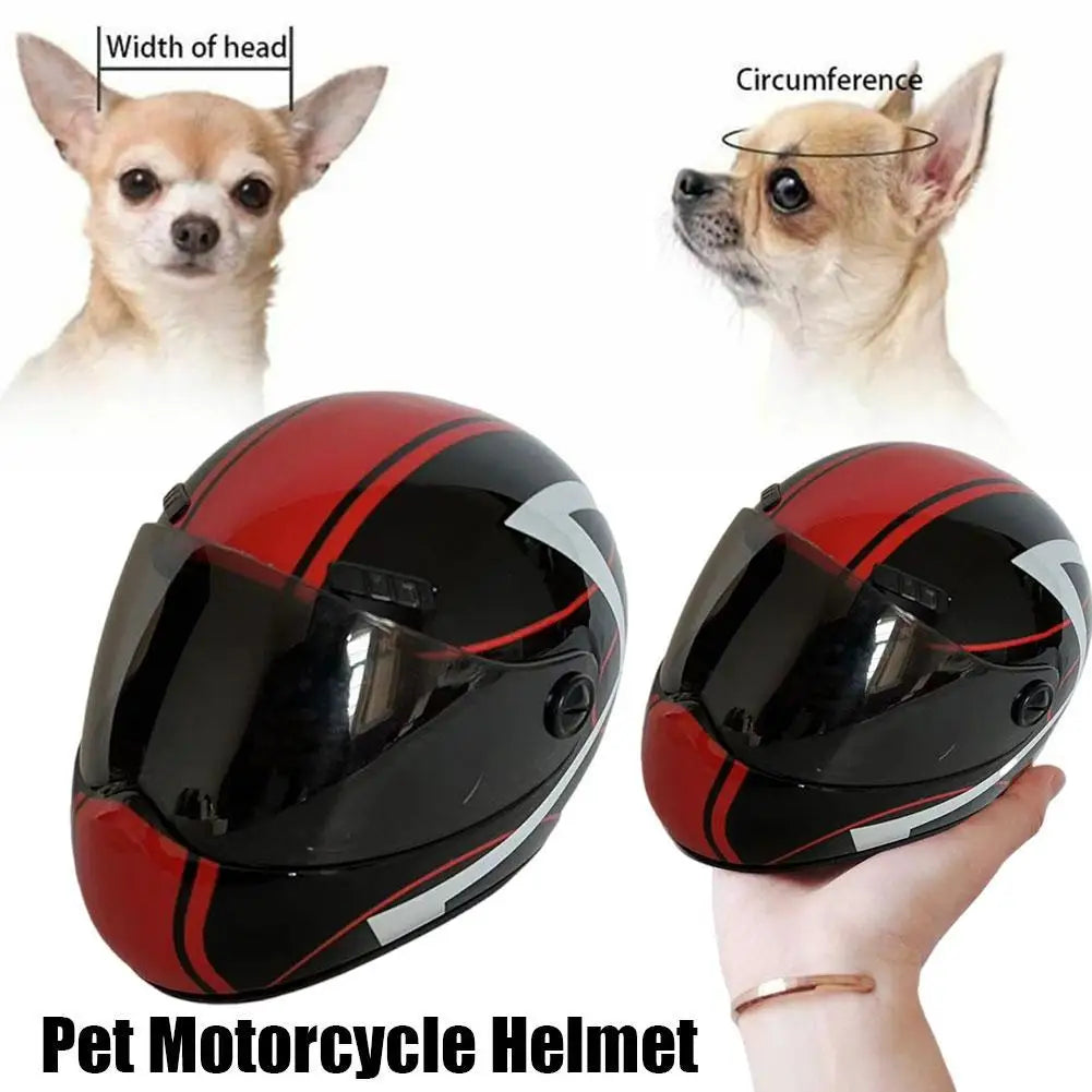 Small Pet Motorcycle Helmet Cat Dog Puppy Mini Helmets, Full Face Motorcycle Helmet Outdoor Head Protecting Pet Hard Hat New