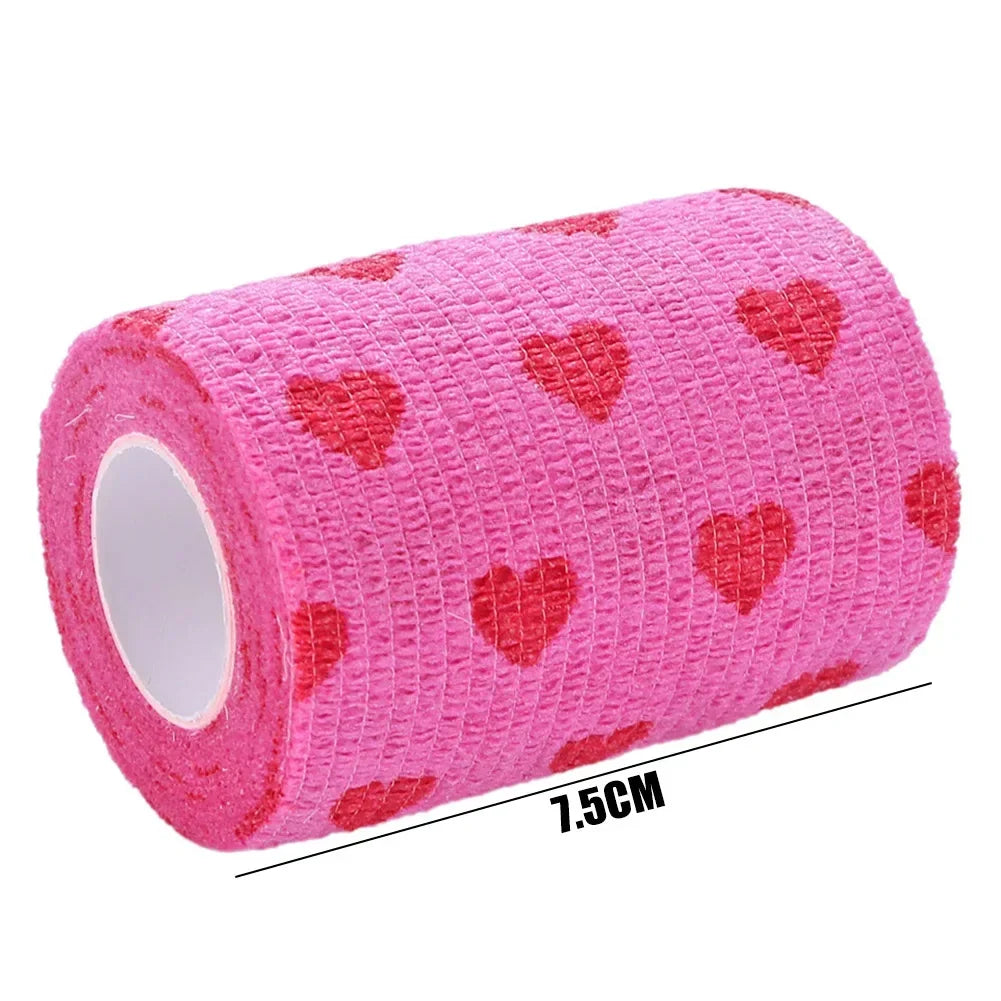 Pet Dog Cat Medical Breathable Elastic Bandage Non-woven Pet Self-Adherent Wound Outdoor Retractable Sports Tape Dog Accessories
