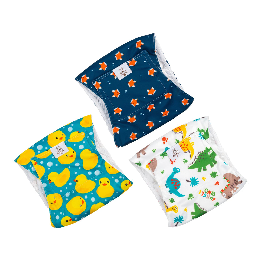 (3pcs per Pack) Male Dog Diapers CuteBone Reusable Washable Dog Belly Bands for Male Dogs Fashion Wraps Doggie Diapers