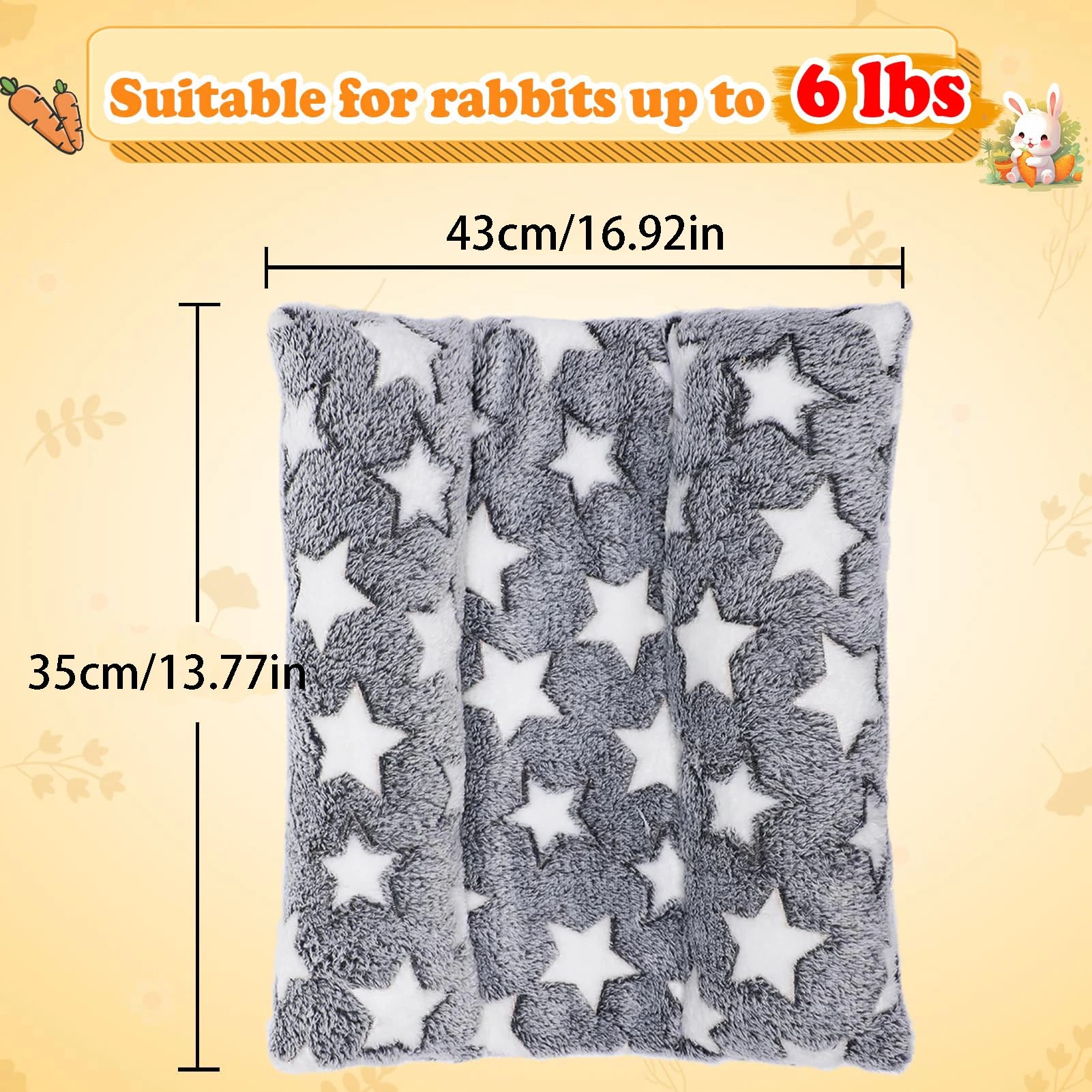 Soft bed for rabbits – recessed, with a pillow, for cage and house