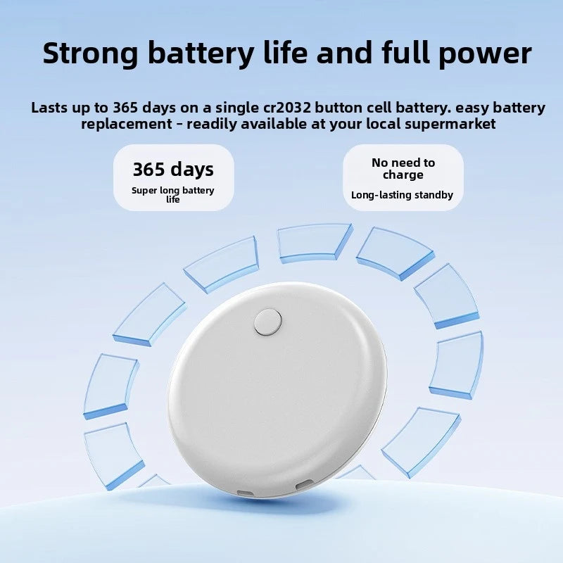AirTag Anti-Loss Tracker: Round Tracker for Locating Items, Luggage and Keys; Compatible with Android