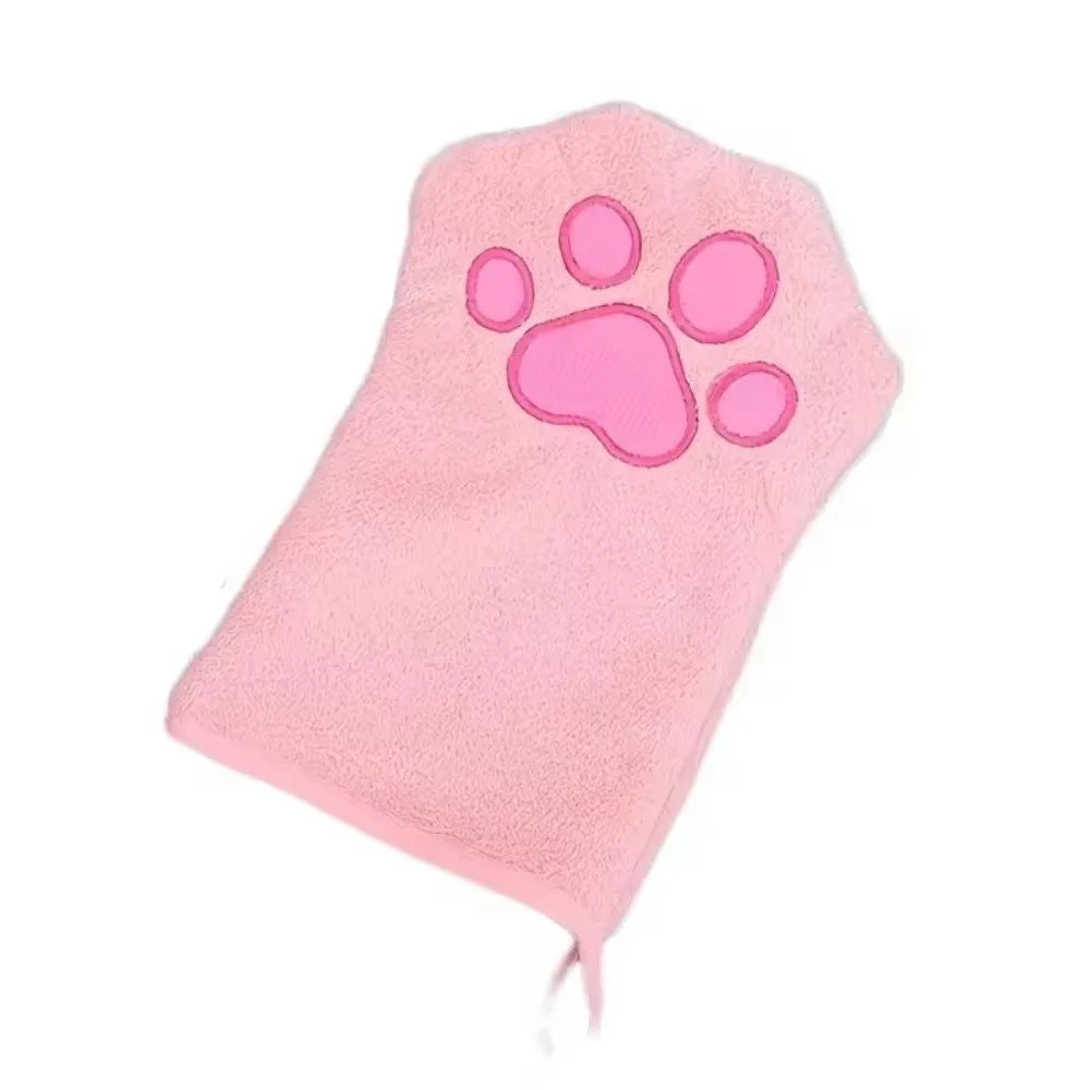 Portable Special Cat Bath Towel, Professional Absorbing Pet Drying Glove, Durable Deshedding Towel Glove for Cats and Dogs