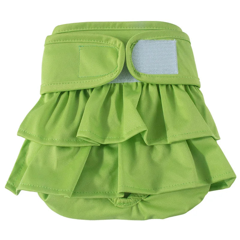 Adjustable Female Dog Diapers Reusable Washable Diapers for Small and Medium Dogs Solid Color Dog Dress Cute Pet Supplies