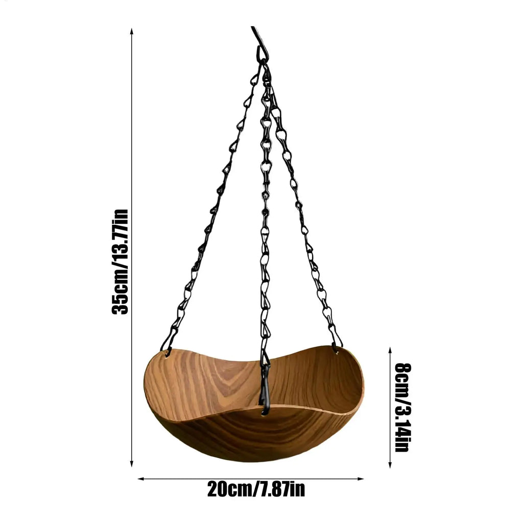 Wooden bird drinker and feeder - garden decoration, vintage style