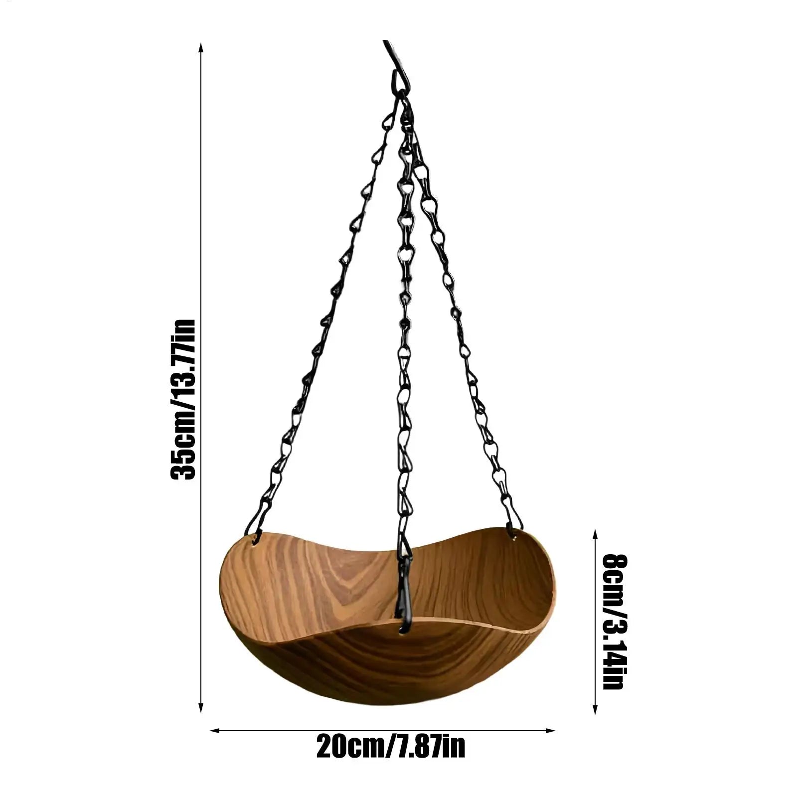 Wooden bird drinker and feeder - garden decoration, vintage style