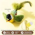 The Pet Cat Toy Emulates Bird Sounds to Amuse the Cat, Elastic Rope to Relieve Boredom and Resist Scratching and Biting