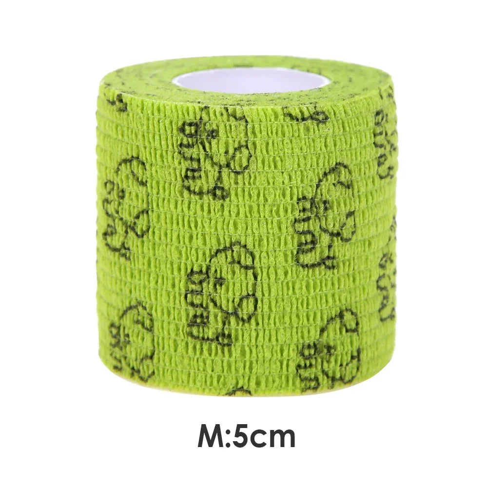 Pet Dog Cat Medical Breathable Elastic Bandage Non-woven Pet Self-Adherent Wound Outdoor Retractable Sports Tape Dog Accessories