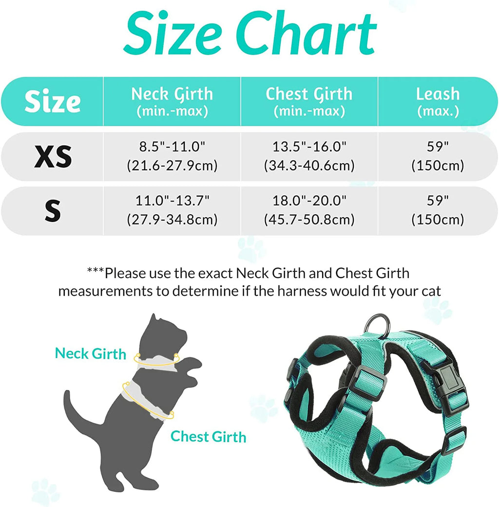 Cat Harness and Leash – soft, adjustable, escape-proof