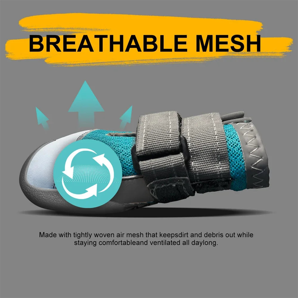 Silicone Dog Boots – breathable, anti-slip, reflective