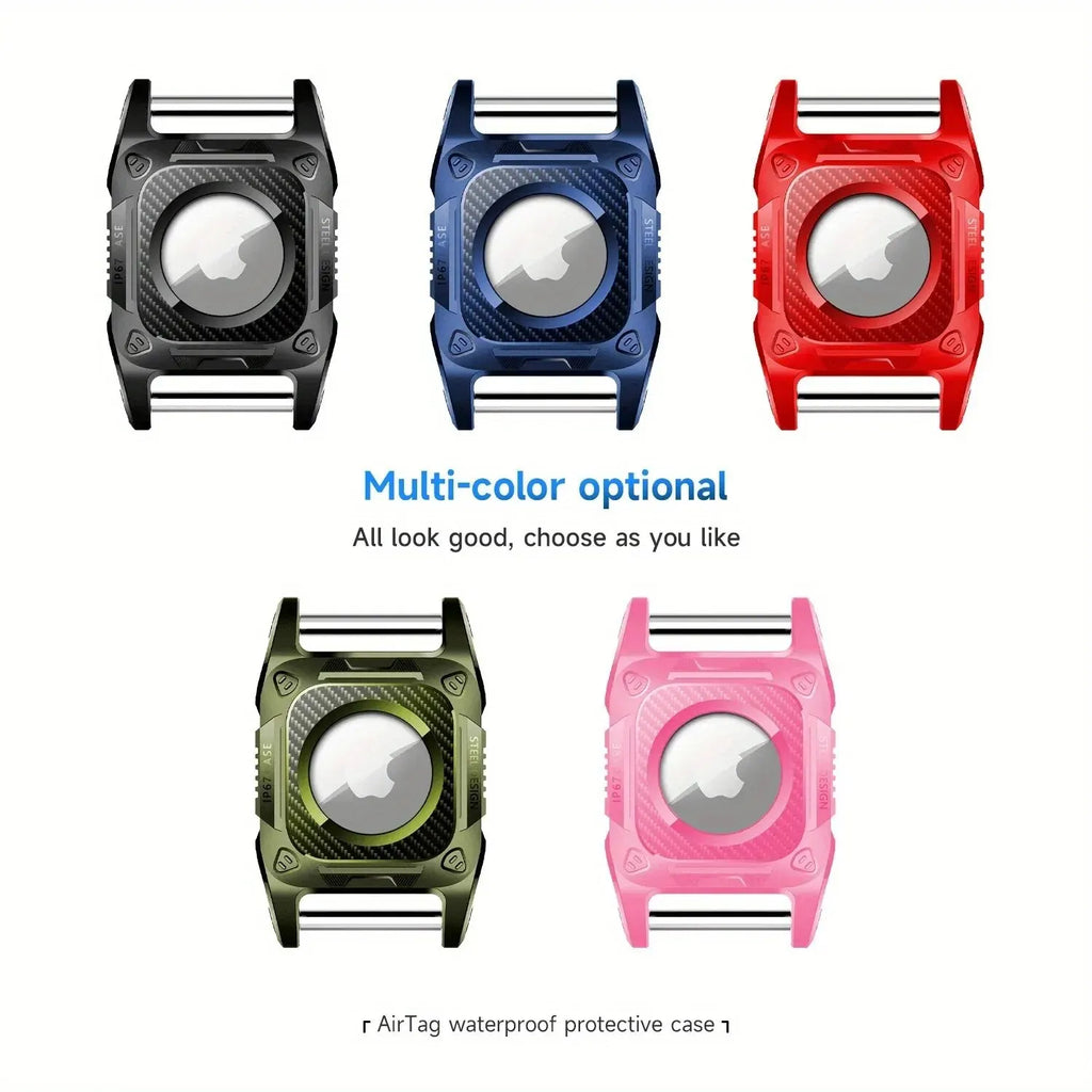 IP68 Waterproof Airtag Case for Dog Collar Hard TPU Full Protection AirTag Holder with Removable Handle Dog Tracker Airtag Cover