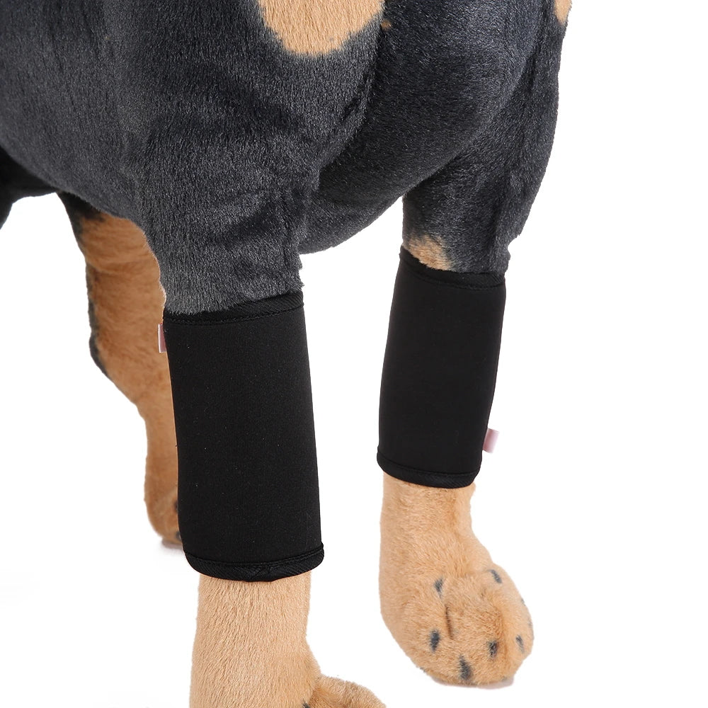 1 Pair Dog Elbow Protector Sleeve Elbow Pad Dog Leg Hock Joint Protection Wounds with Bandage Wrap Heals Sprains Helps Pet Supply