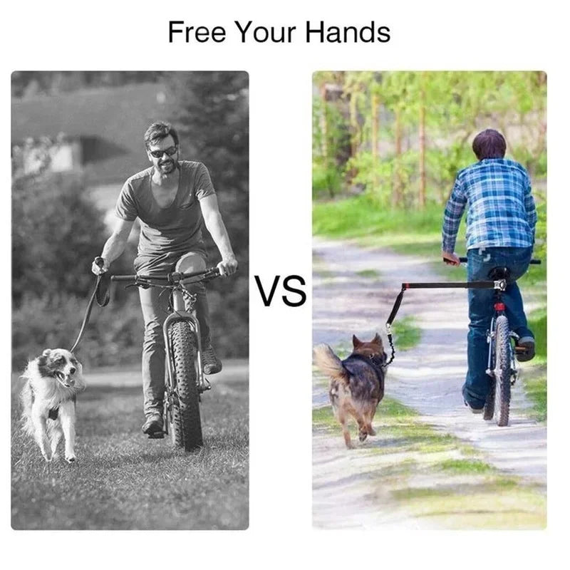 Bicycle leash holder – ride with your dog, hands-free