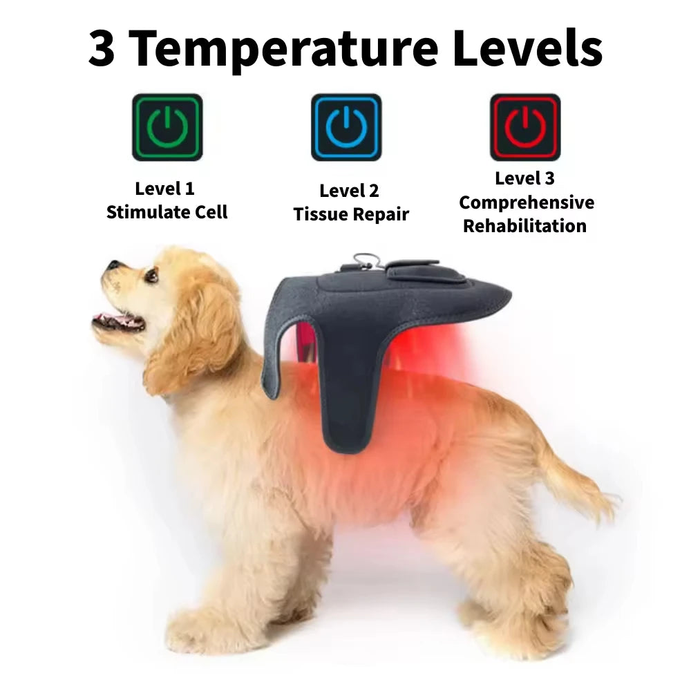 Portable Pet LED Infrared Light Therapy Device, Suitable for Cats and Dogs, Home Infrared Red Light Therapy Belt for Pet Care