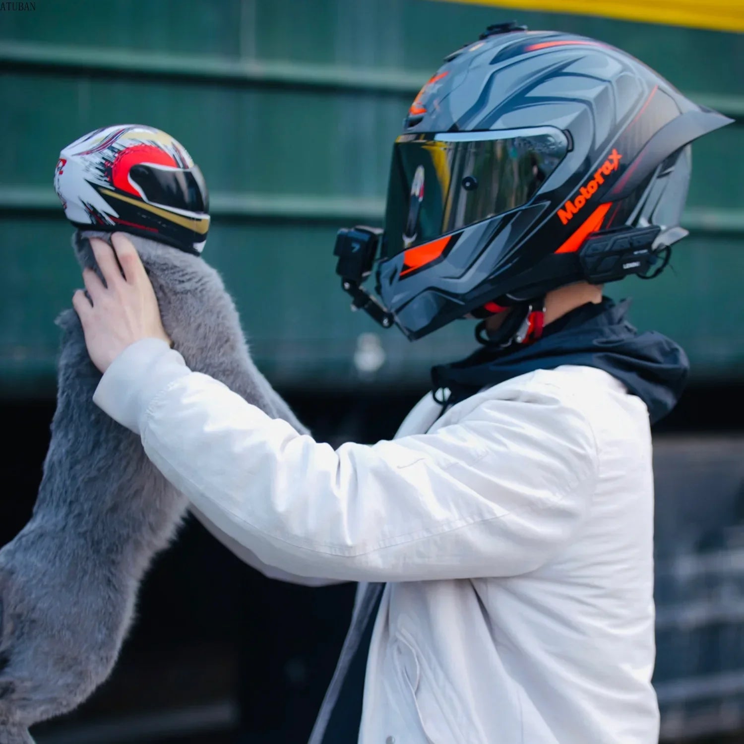 Pet Helmets, Cat Helmet, Dog Helmet - Outdoor Mini Head Protection Safe Hat, Pet Photo Props Accessory, Mini Motorcycle Helmet