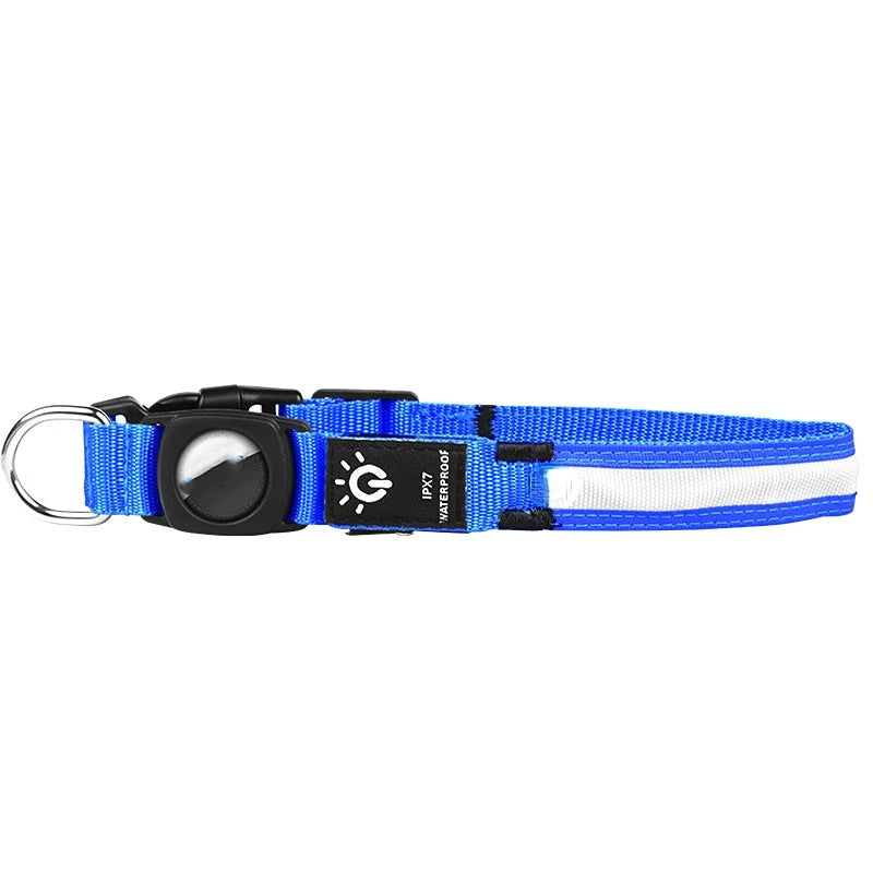 Dog Collar Hot Selling AirTag Protective Sleeve Without Positioning Tracker Waterproof LED Pet Luminous Collar Cat Collar