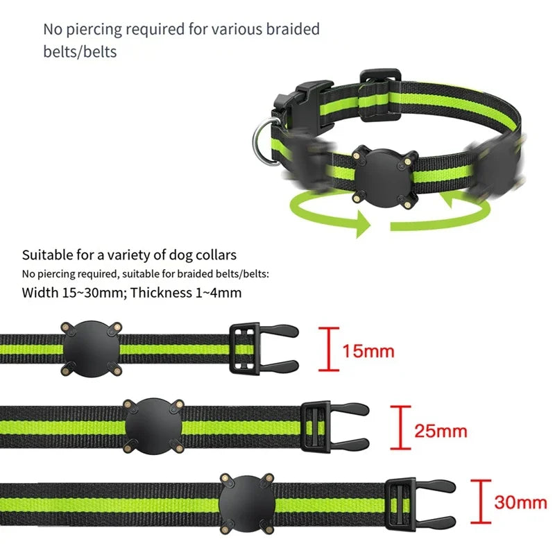 For AirTag Dog Collar Holder Case Waterproof Protective Shockproof Cover Durable GPS Tracker Accessories Pets Safety