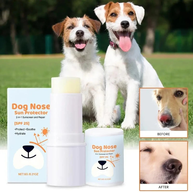 Dog Nose Sun Protector 2 in 1 Sunscreen and Repair Balm for Dogs Protect Soothe Hydrate Pet Care Pet Cracked Foot Repair Nursing