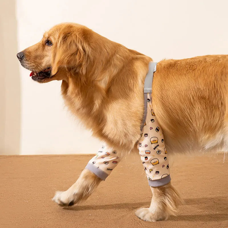 Large Dog Knee Protection Clothing Dirt-proof Pet Coats Protect Joint Breathable Pet Elbow Protect Cloth Portable Dog Supplies
