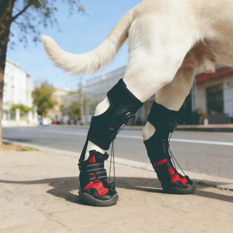 Dog Shoes Dirt-Proof Anti-Drop Wear-Resistant Hard Sole Breathable Foot Protection Puppy Boots Injured Dog Joint Fixation
