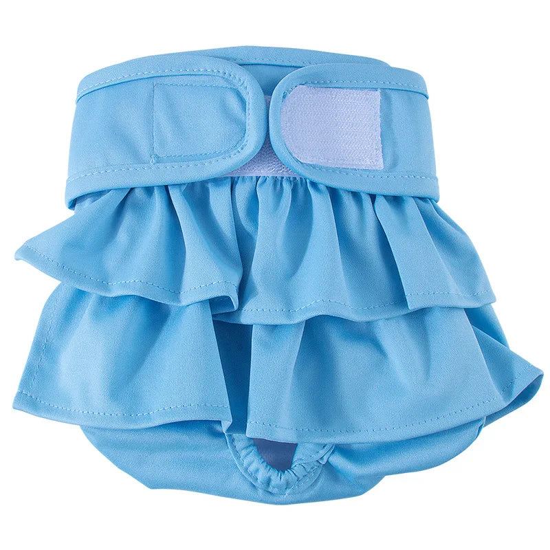 Adjustable Female Dog Diapers Reusable Washable Diapers for Small and Medium Dogs Solid Color Dog Dress Cute Pet Supplies