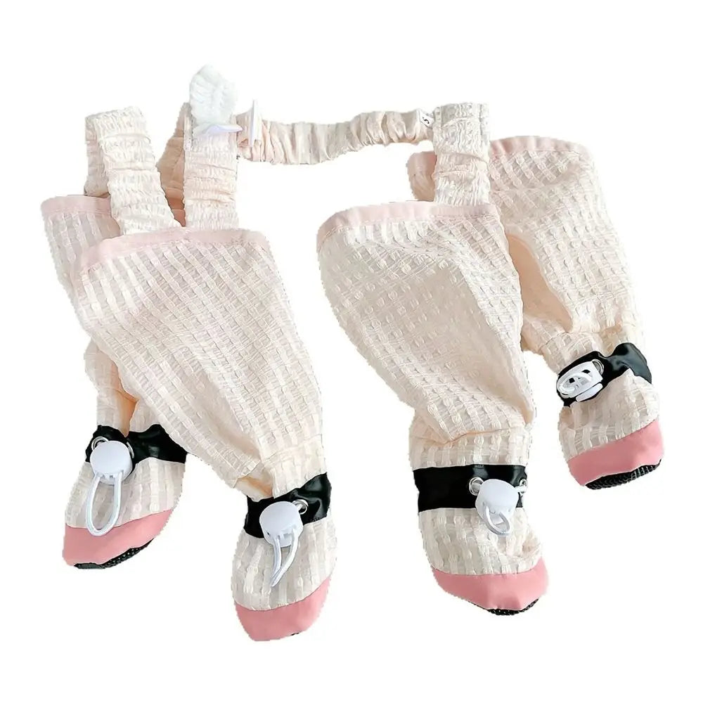 Full Leg Protection Pet Strolling Going Out Pants Adjustable Anti-Slip Dog Four-Legged Pants Dust-Proof Dog Boot Leggings