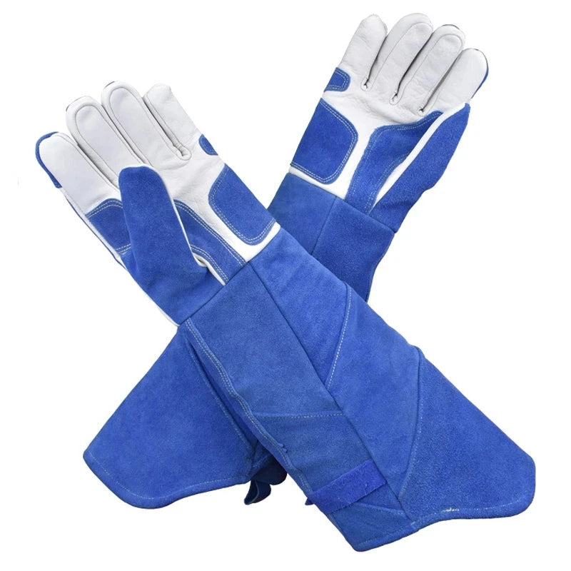 Dog and Cat Animal Anti-Bite Protection Gloves, Cat Scratch and Snake Bite Pet Gloves, Leather Thickened Training Dog Anti-Biting Gloves