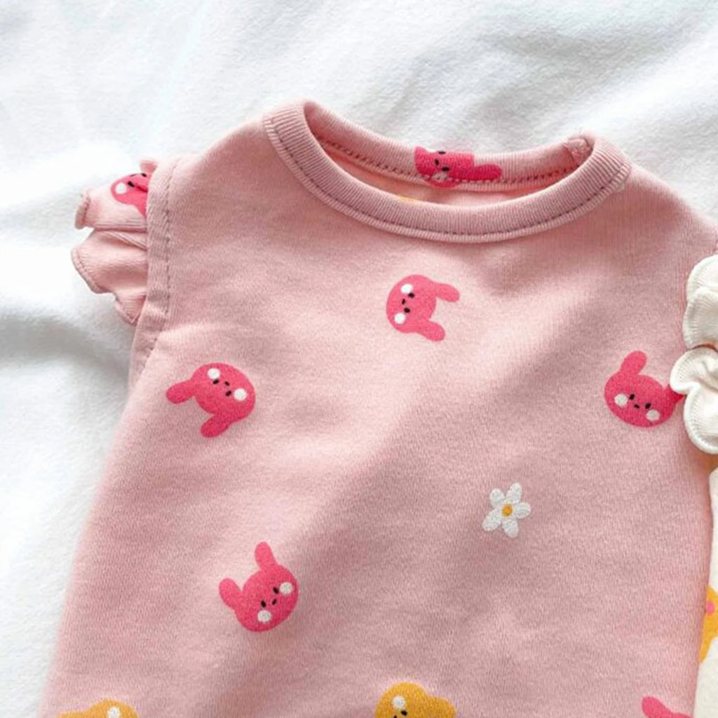 Vest for small dogs and cats - embroidered bunnies, flowers and bears