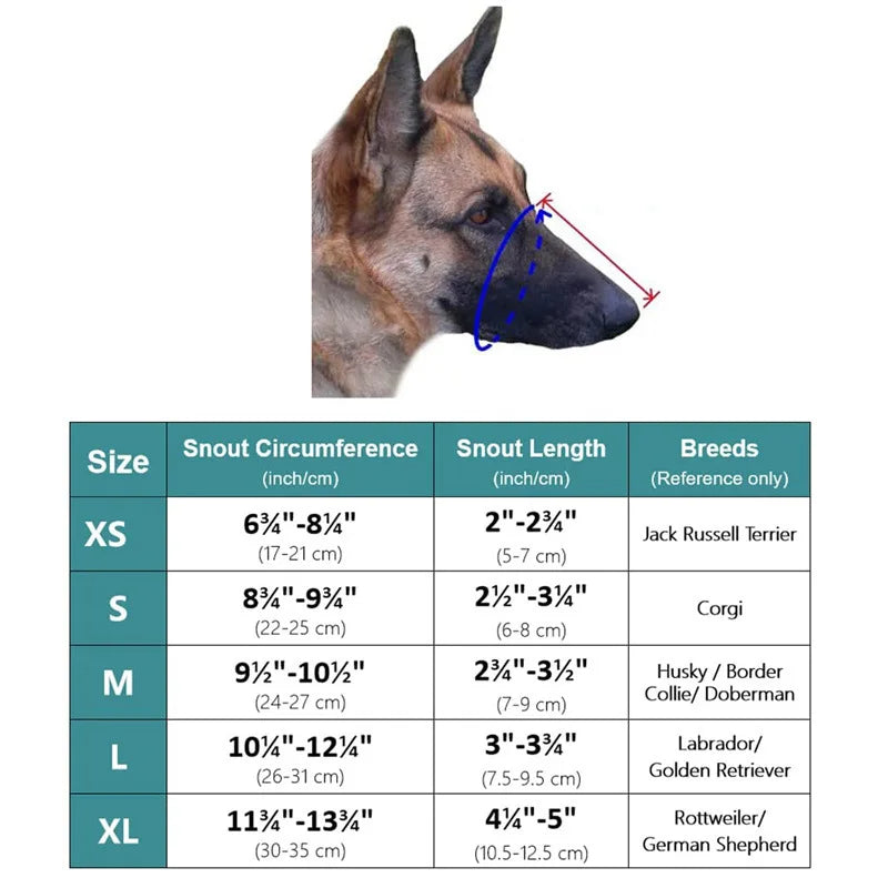 Dog Muzzle, Soft Mesh Covered Muzzles Poisoned Bait Protection with Adjustable Straps, Prevent Biting, Chewing, and Licking
