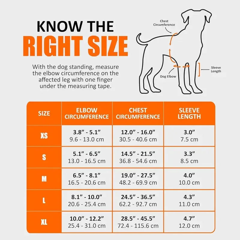 Dog Full Elbow Brace Protector For All Dog Breed,for Canine Elbow and Shoulder Elbow Hygroma, Front Leg Brace for Torn Ligaments