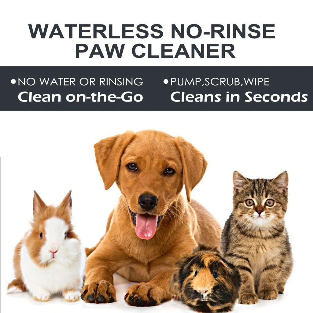 Pet Paw Cleaner With Brush For Dog And Cat pH Balanced Sensitive Skin Waterless Keep Moisturizing Pet Foot Cleaning Shampoo Foam