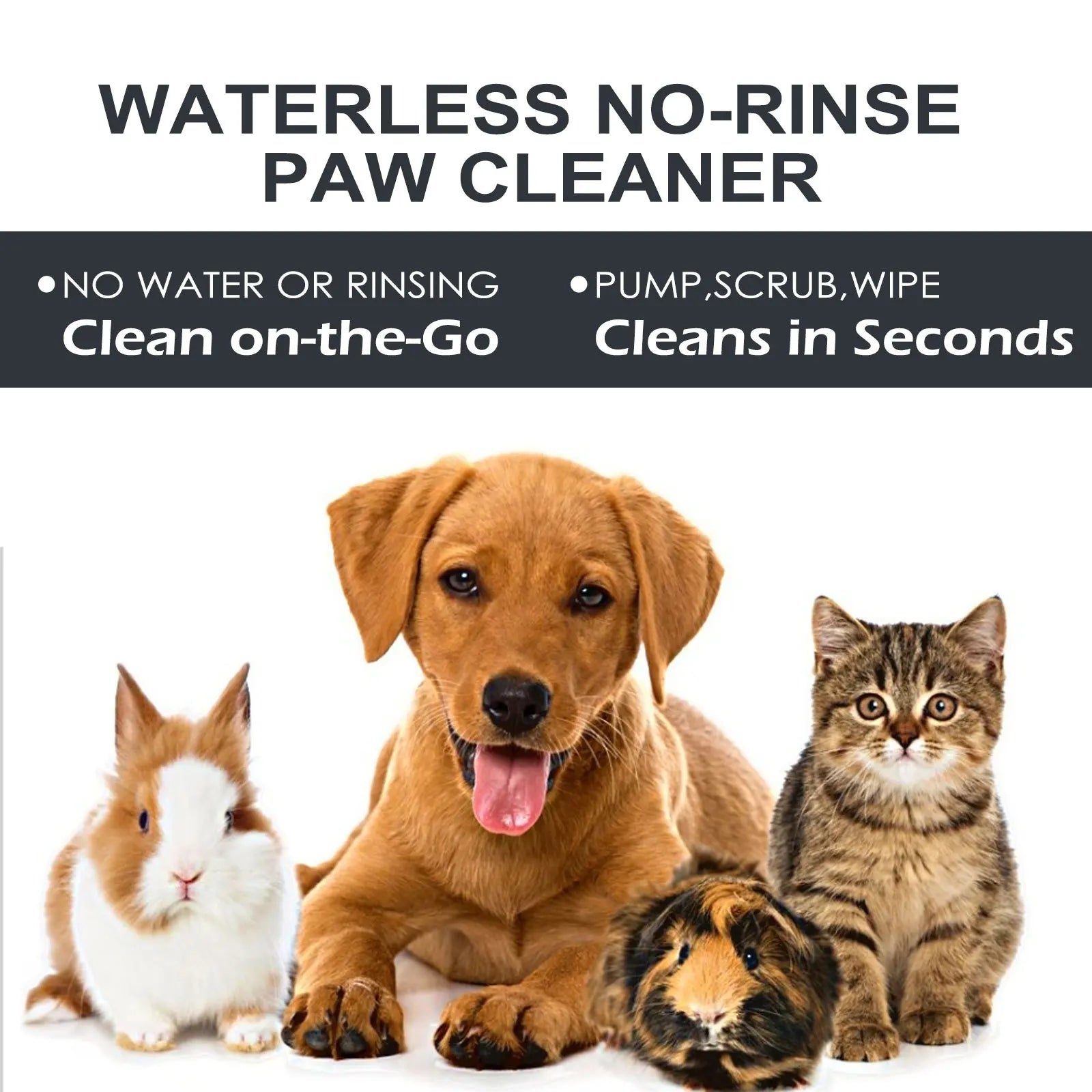 Pet Paw Cleaner With Brush For Dog And Cat pH Balanced Sensitive Skin Waterless Keep Moisturizing Pet Foot Cleaning Shampoo Foam