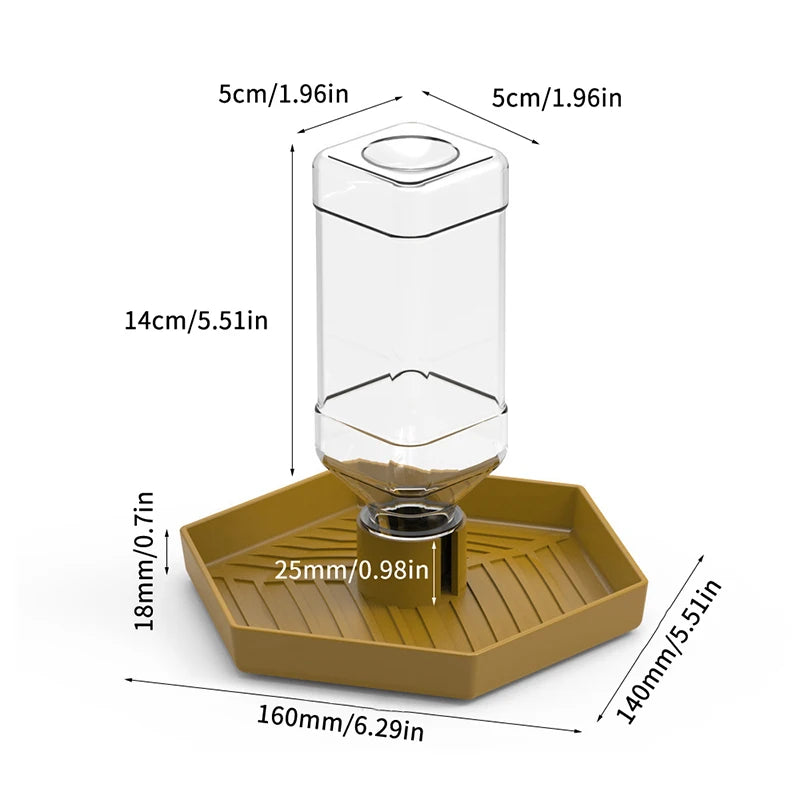 Reptiles Water Feeder Bowl Food Feeder Bottle For Reptiles Pet Anti-slip Automatic Dispenser For Lizards