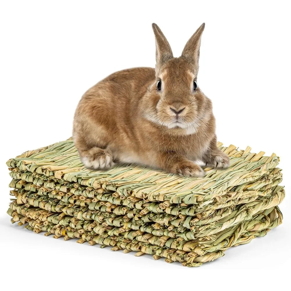 Hay mat for rabbits and rodents – natural, 6 pcs, toy and bedding