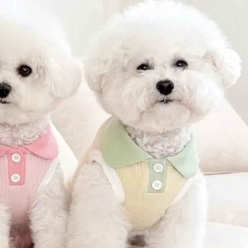Fashion Pet Polo Shirt Spring Summer Breathable Casual Dog Clothes Soft Skin-friendly Puppy Sweatshirt for Small and Medium Breeds