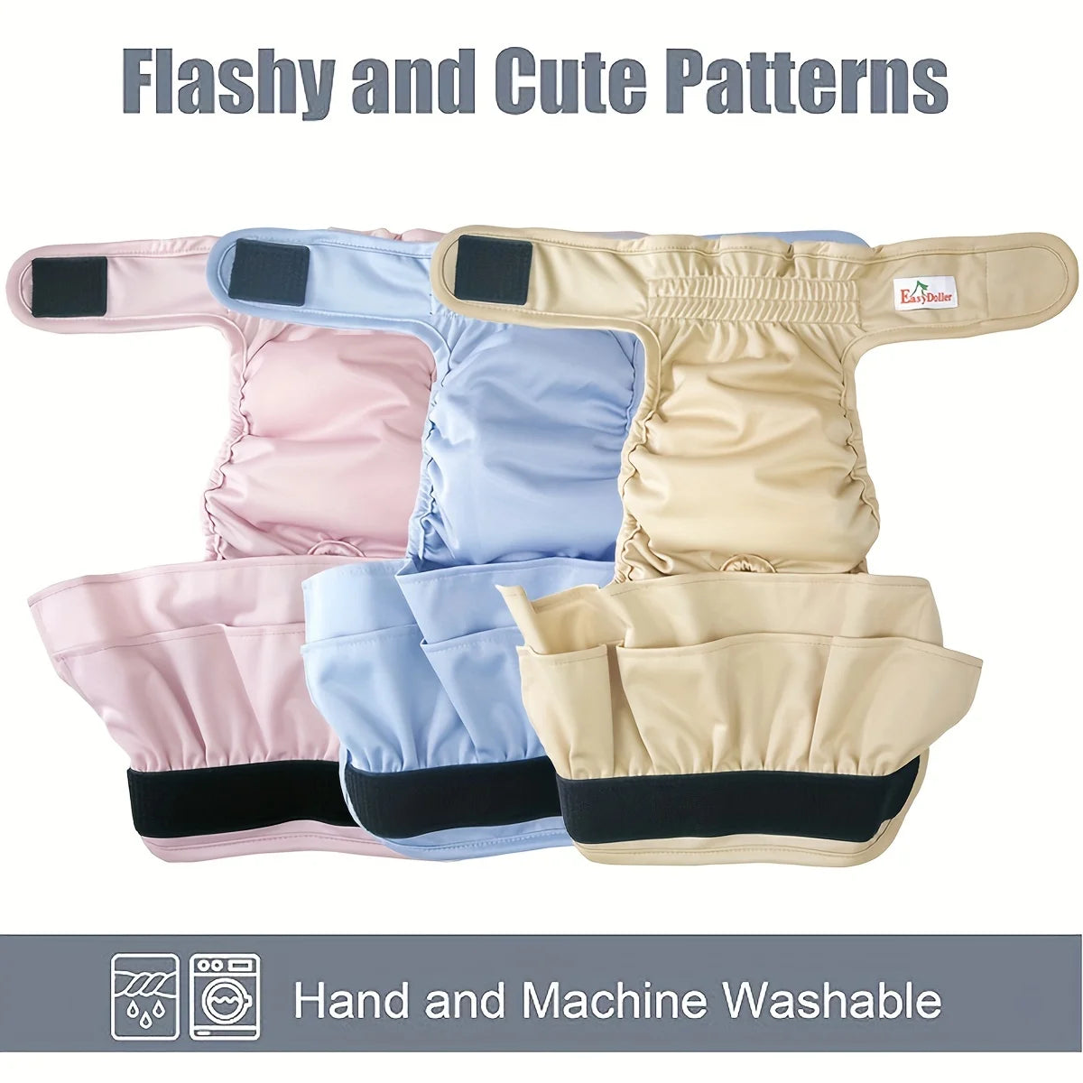 Washable Female Dog Diaper Cute Houndstooth Dress Short Underwear Belly Bands Reusable Pet Panties Sanitary Pant Diapers