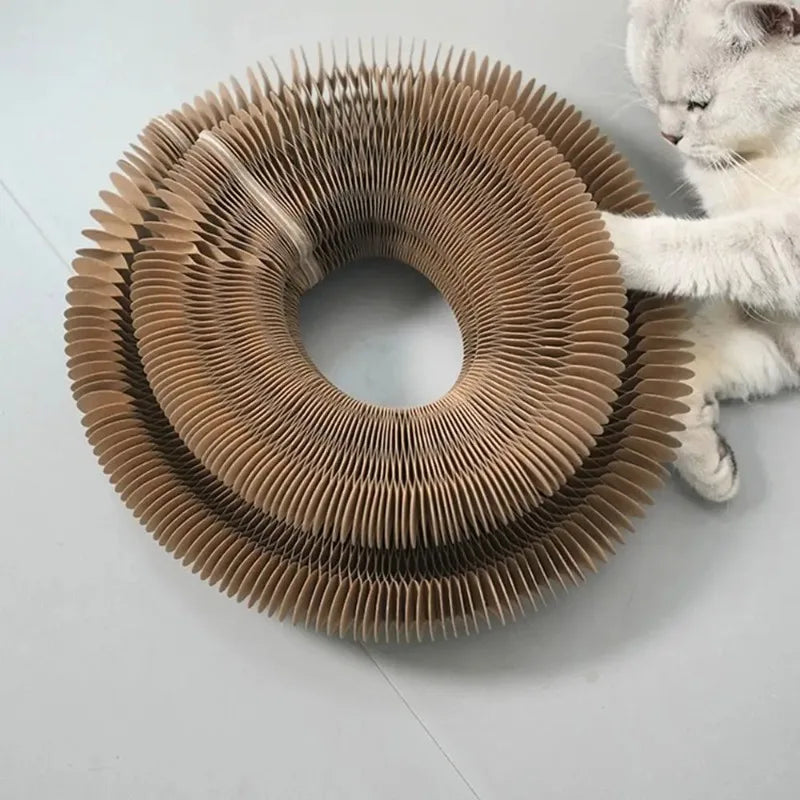 Durable Kitty Kurlz Cat Toy Cat Accordion Magic Organ Cat Scratching Board Cat Toy Ball Scratch Pad Cat Scratcher Kitty Kurlz