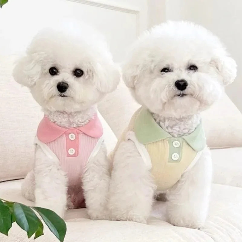 Fashion Pet Polo Shirt Spring Summer Breathable Casual Dog Clothes Soft Skin-friendly Puppy Sweatshirt for Small and Medium Breeds