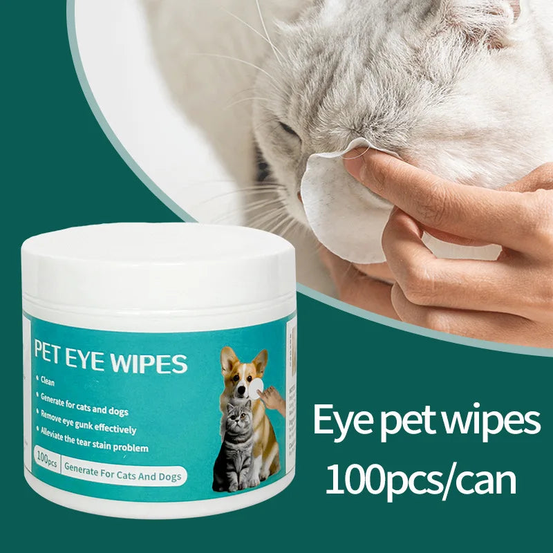 Pet Ear Cleaning Wipes Pet Eye Wipes Cats and Dogs Tearmark Wet Wipes Cats and Dogs Universal No Irritation Cleaning Products