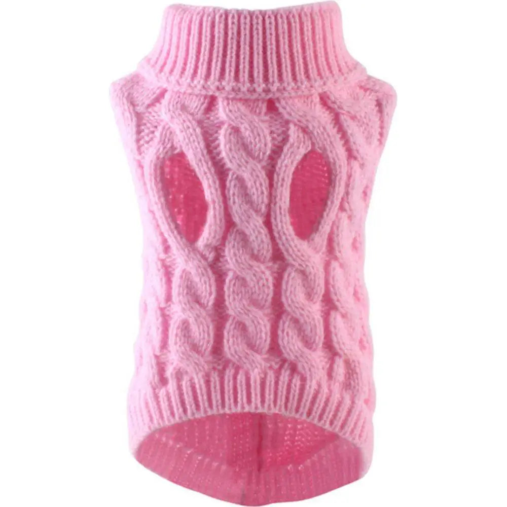 Pet Dog Sweater Small Dog Clothes Fashion Autumn Winter Solid Knitting Warm Comfortable Clothing Cat Puppy Clothes Costume