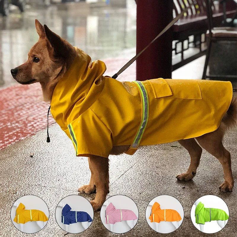Waterproof Rain Jacket for Dogs with Reflectors – S–5XL, 4 colors