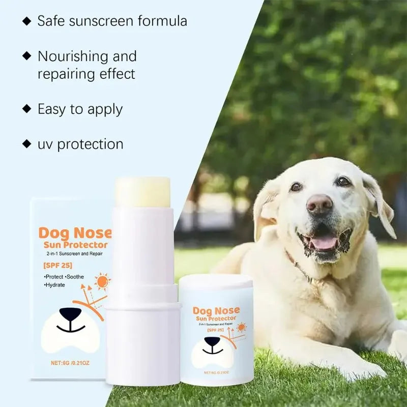 Dog Nose Sun Protector 2 in 1 Sunscreen and Repair Balm for Dogs Protect Soothe Hydrate Pet Care Pet Cracked Foot Repair Nursing