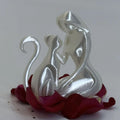Ceramic Figurine of a Woman with a Cat – Decorative Sculpture for the Home