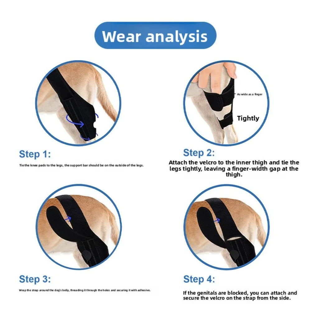Pet Supplies Dog Leg Injury Auxiliary Straps Anti-Licking Light Arthritis Recovery Bandages Dog Surgery Injury Protective Cover