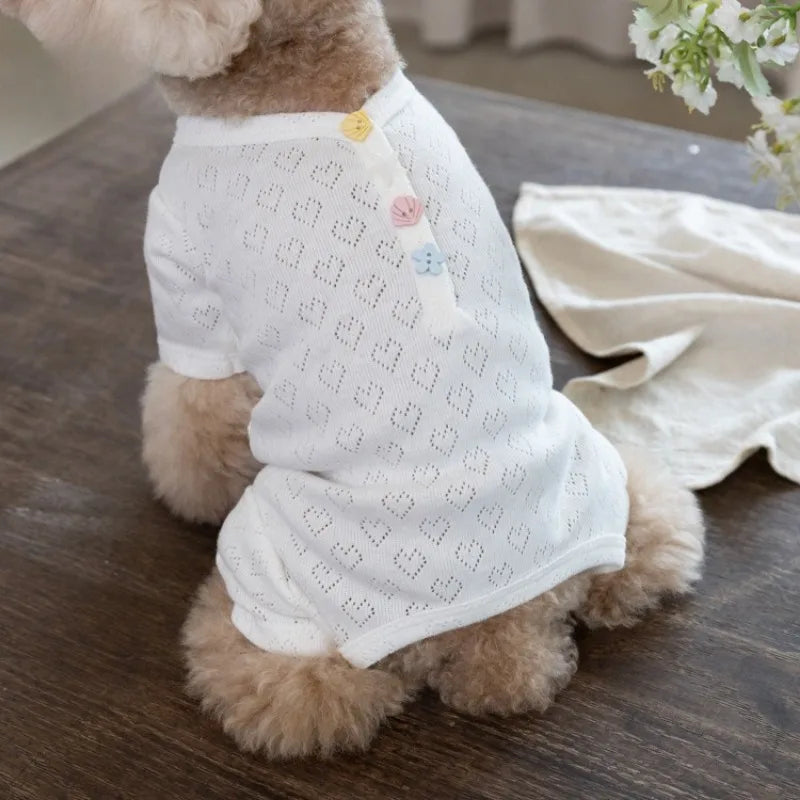 Spring knitted romper for small dogs – breathable, XS–XXXL