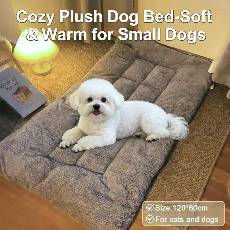 Veliki plišani krevet za pse – 120×60 cm, coral fleece, super mekan