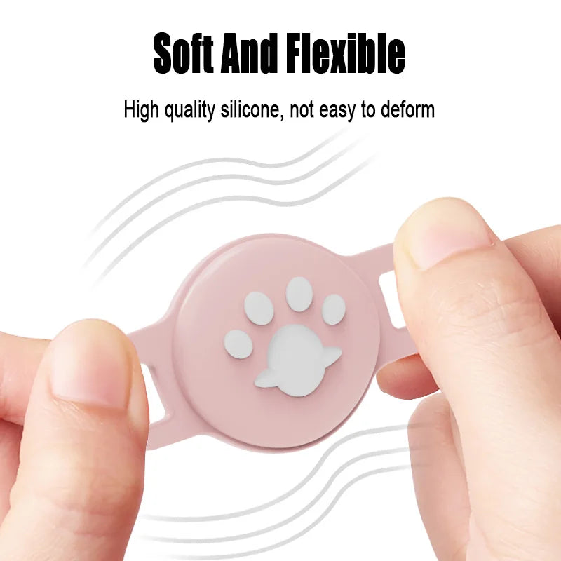 For Airtag Protective Case Cute Silicone Cover Suitable For Dog Cat Collar Anti-lost Anti-scratch Anti-fall Pet Accessories