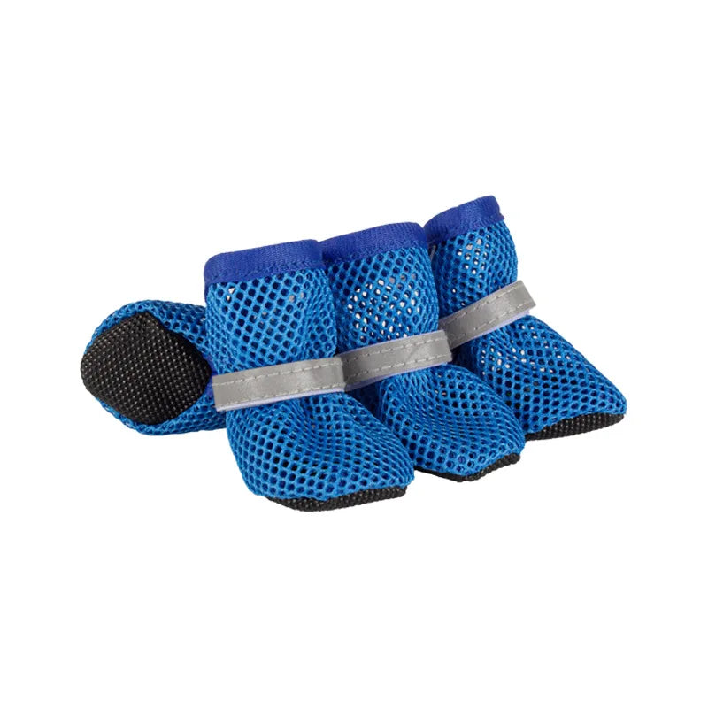 Breathable dog booties – anti-slip, washable, set of 4