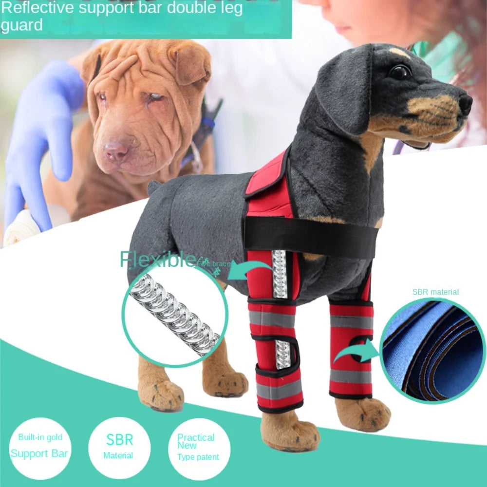 2023 Front Dog Elbow Protector, Dog Knee Guard, Dog Leg Brace Sleeve, Dog Knee Cover, Anti-Licking Wound Dog Recovery Leg Cover